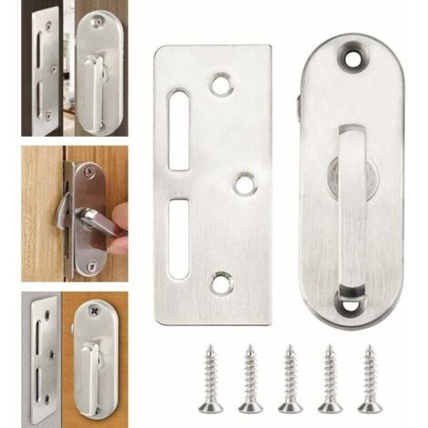 Verrou Porte en Acier Inox Loquet Porte Antirouille Verrou Porte Coulissante à Visser Verrou de Sécurité Fermeture Porte Loquet Verrou Porte Garage pour Porte Grange Sécurité Garage-8531mm (1/5)