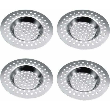 Bouchon Évier Crépine, 4 Pièces Bouchon Crépine d'Évier Cuisine en Acier Inoxydable, Bouchon de Crépine d'Évier, Bouchon Évier Crépine, pour Baignoire de Cuisine Évier de Salle de Bain (1/5)