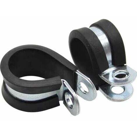 Colliers de fixation de tubes P-Clips de serrage avec insert en caoutchouc choix: Ø 35mm / Band 15mm, 10 Pièces (1/4)