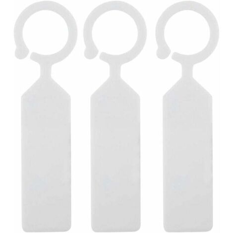 100pcs Étiquettes Marque Plantes Plastique arbre de la plante imperméable Tags jardin en plastique épais étiquettes suspendues Étiquettes de plantes de fleurs(blanc ) (1/5)