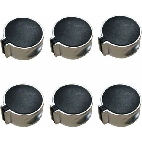 6 Pièces Boutons Four Cuisinière, Cuisinière à Gaz Boutons, Bouton Cuisinière à Gaz, Bouton Gaz, Alliage Universel Mode Interrupteur à 45° Noir Bouton Gaz pour Cuisine à Domicile, 8 mm (1/5)