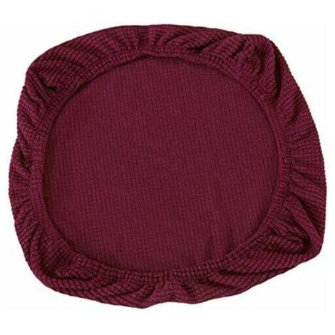 2 pièces Housses de chaise élastiques en élasthanne - Lavables - Pour chaises de bureau, salle à manger, bar, décoration de fête de mariage (violet foncé) (1/5)