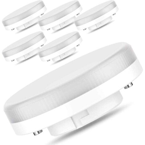 Ampoule LED GX53-7W/550LM,remplacement à incandescence 50W/CFL 18W,blanc chaud 3000K, non gradable,175-250V, lot de 4 [Classe énergétique A+] (1/5)
