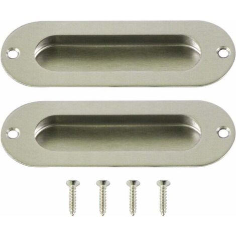 Lot de 2 pcs Poignées Encastrées pour Porte Coulissante INOX Sliding Door Handles (1/5)