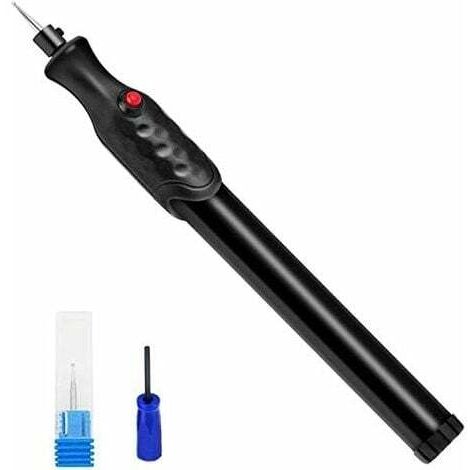 Stylo Graveur, Stylo de Gravure de Portable Électrique Sculpture Outils avec Diamant Embout Pour Bijoux Métal Verre Pierre Plastique Bois (1/4)