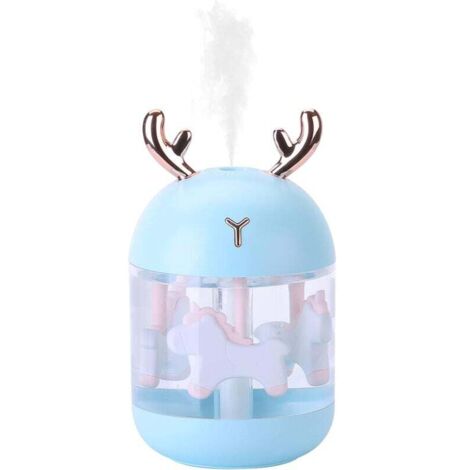 Mini Humidificateur D'air,Portable Humidificateur d’Air Maison,humidificateur d'air bébé,Arrêt Automatique Sans Eau de L'humidificateur de Bureau USB pour la Maisonla Chambre à Coucherle Bureau (Bleu) (1/5)