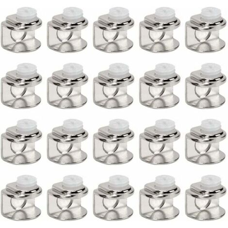 20 Pièces de pinces à verre,support etagere verre,Fixations Réglable Support peuvent installer de verre de 4 à 9 mm d'épaisseur (1/5)