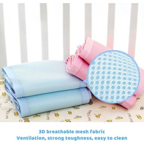 Tour De Lit Bébé Cabane En Maille Respirante 250x28x3CM - Protection Sécurisée Pour Berceau