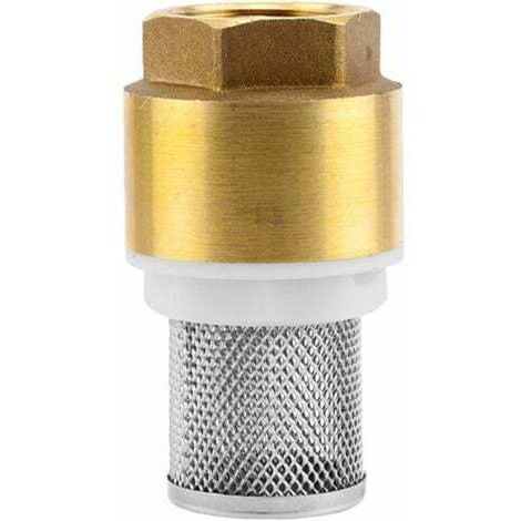 Vanne de pied en laiton: clapet anti-retour, 32 mm (G 1 Pouce) - Fil pour la connexion à des pompes, y compris le panier d'aspiration, le cône de vanne et le joint d'étanchéité (1/4)
