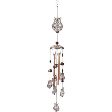 Carillons Éoliens Hibou Intérieur Extérieur Carillons de Jardin en Métal Cloche de Vent pour Décoration Jardin/Maison (1/5)