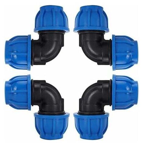 PE 25 Coude plastique égal pour tuyau polyéthylène tuyau ø 25,Tuyau d'eau Coude Connecteur en PE Plastique Raccord Rapide Accessoires pour Purificateurs d'eau Potable(ø 25) (1/5)