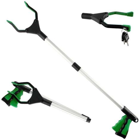 Pince ramasse détrituts ,81cm bâton de préhension,,Outil d'aide à la Portée pour Ramasseur de Déchets Pliable Réglable, Antidérapante Reacher Grabber Tool ,
