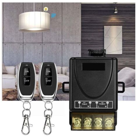 Interrupteur de télécommande Haute Puissance sans Fil 433Mhz, télécommande RF AC 220V/240V/110V 30A pour lumière, Pompe à Eau, appareils ménagers, Irrigation agricole, (1/5)