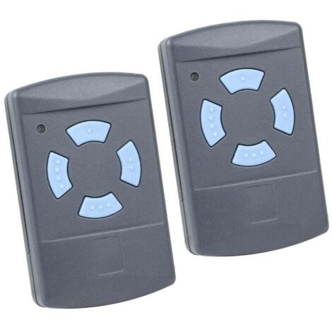 2PACK Télécommande de Garage Sdre HSM4 868 MHz avec 4 Boutons Couleur Bleue Remplacer Les émetteurs Hormann 868 MHz HS4 HSM2 HSP4 868 HS1 868 Tubauto HSM4 868 Tubauto HS4 868Fréquence,