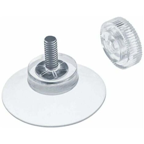 8 x Ventouses Ø 30 mm avec filetage M4x10mm avec écrous moletés Transparent - Made in Germany (1/5)