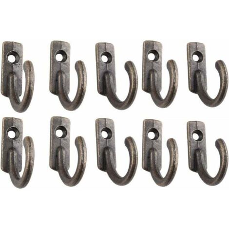 Crochet Mural Décoratif de Clé Hanger Vintage Bronze, 10Pcs (1/5)