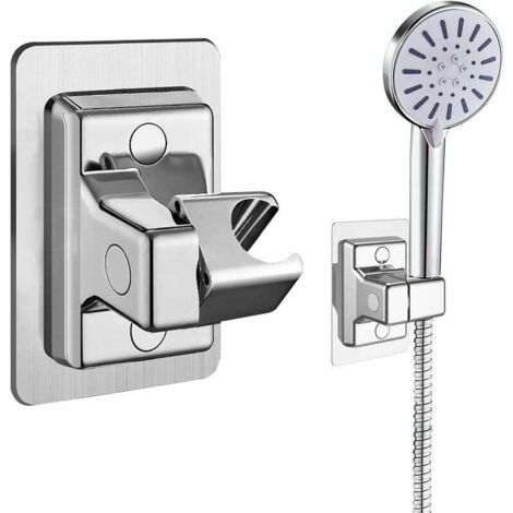 Support de pommeau de douche, support de douche universel réglable à 360 °, support de douchette puissant sans perçage, support de montage mural pour salle de bain, plastique ABS