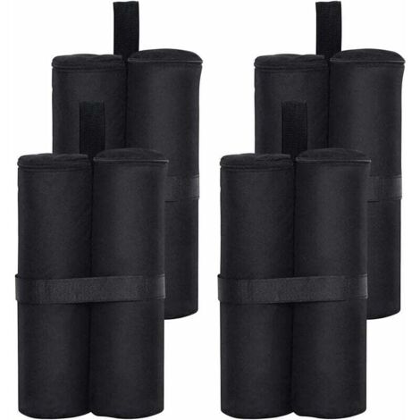 Lot de 4 sacs de sable pour gazebo de qualité industri poids lourds à double couture pour sac de sable pour tente Pop Up Canopy sac de pieds lestés (1/5)
