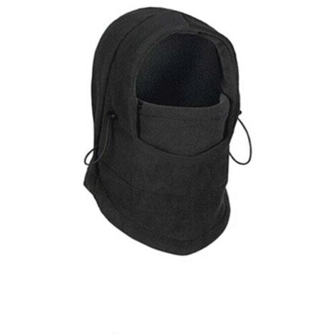 Cagoule Masque, Hiver Coupe-Vent Moto Cyclisme Thermique Cagoule en Polaire, Multifonctionnel Couverture de Visage de Ski, Capuche Moto Chapeau Cache-Cou, Taille Univers