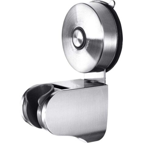 Support Pommeau de Douche à Ventouse Support Mural pour Douchette à Main 4 Modes d'angle Réglable Accessoires de Salle de Bain WC Sans Percage Inox Brossée