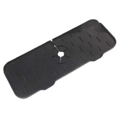 (noir, 1pc) Tapis de protection en Silicone pour robinet de cuisine, pour évier, égouttoir, éponge, pliable, pour évier, attrape-éclaboussures, pour comptoir de salle de bain (1/4)