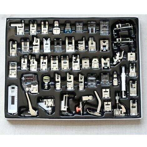 52 pièces de machine à coudre de pied multifonction de pied de presse professionn pour frère, chanteur et machine à coudre de maison, 505A ensemble de pied de presse +