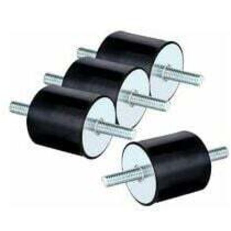 Silent Bloc M8, 4pcs Plot Anti Vibration Silenbloc Caoutchouc, Double Extrémités Vis Absorbeur Anti Vibration pour Bateau Voiture Amortisseur Silencieux -Adélala(M8 x 20, 30 x 30)