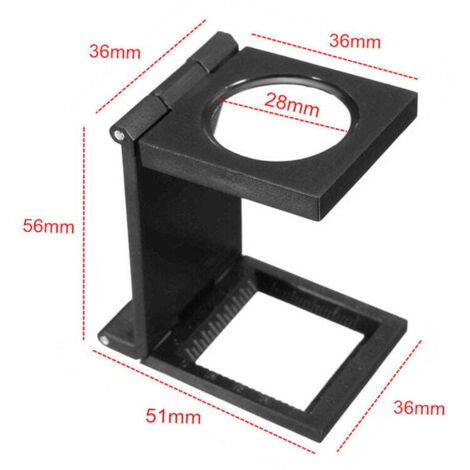 Loupe de Table Compte-fils , Pliable Compteur de fils en métal , grossissement de 10x , loupe de lecture pour travail , bureau maison , réparation , hobby , artisanat , journaux,Loupe (1/5)