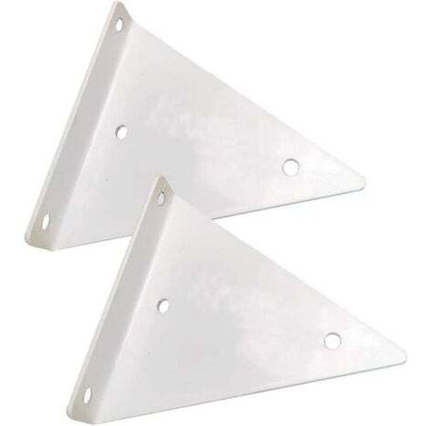 2 Pièces (8x10cm/3.1x3.9in,white) Support D'étagère en Triangle en Métal Flottant,Equerre Etagere Mural Aveugles Dissimulés,Chambre à Coucher Salon Salle de Bain Bricolage Décoration Support (1/3)