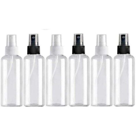 6PCS 100ml Flacon Vaporisateur, Bouteille de Voyage Vide Plastique Réutilisables Transparent Atomiseur De Poche, Bouteilles de Pulvérisation, Spray Sous-Bouteilles de Cosmétiques