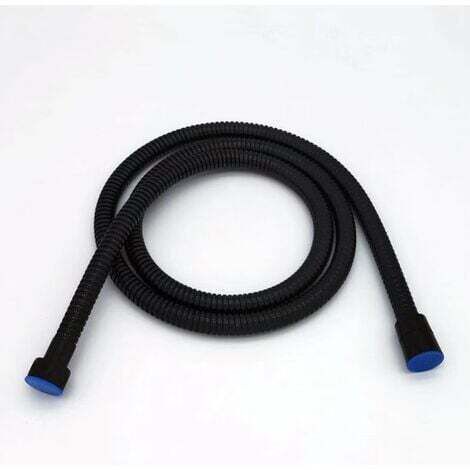 Flexible de douche 1.5M noir mat, douche en acier inoxydable, flexible de douche universel à câble, antidéflagrant et résistant à la torsion (1/3)