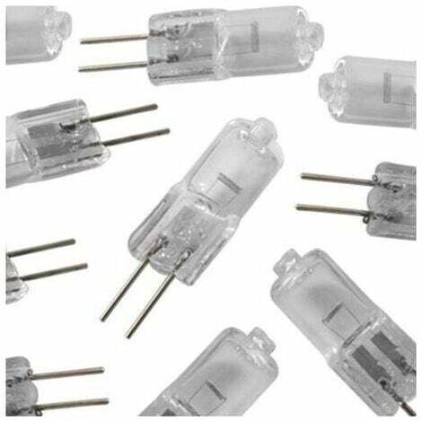 10x DC 12V Ampoules Halogènes GY6.35/G6.35 50W à Intensité Variable Blanc Chaud 2700K 2 Broches Transparent Ampoule Capsule Pour Lustre, Lampe de Bureau, Lampe Suspendue, Lampe à Suspendre
