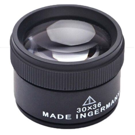 30X Loupe de Bijoux,Métal Portable Grossissement Optique,Loupe de Poche pour Pièces de Monnaie Timbres Bijoux Montre (1/5)