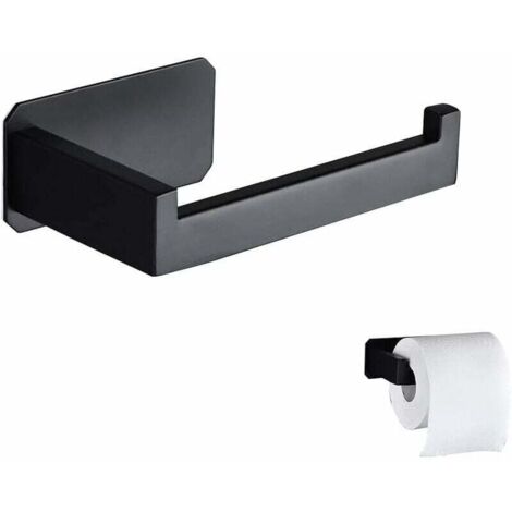 Devidoir Papier Toilette Acier Inoxydable Derouleur Papier Toilette Mural Original Sans Percage Noir Porte Papier Toilette Adhesif 3M Pour Decoration Salle de Bain WC Accessoire Cuisine (1/5)