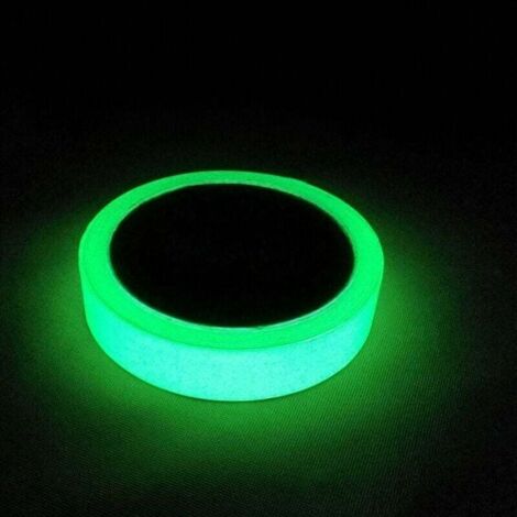 1CM5M Glow in the Dark Tape,  Ruban Adhésif Autocollant, Ruban Phosphorescent, Fluorescente Nuit Autocollant, Amovible, Imperméable à L'eau, Photoluminescent-Vert Lumineux (1/5)