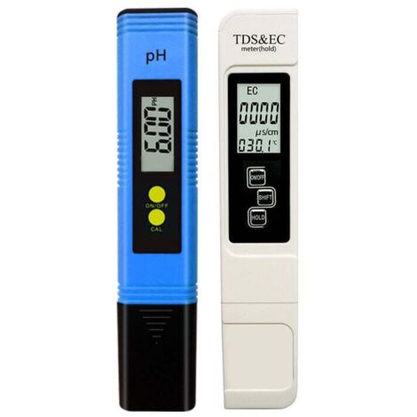 Ph Meter Ph Tds et Ec Testeur de température Bio 5 en 1 Testeur de qualité de l’eau avec écran LCD, testeur numérique de qualité de (1/5)