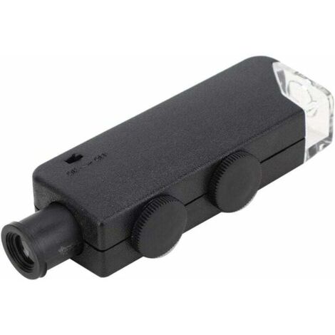60-100X Réglable LED Éclairé Microscope Poche Loupe Portable Loupe Pour Observation (1/5)