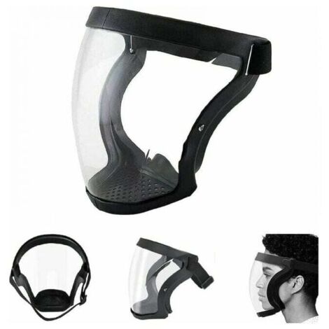 Écrans Faciaux Anti-buée, Écran Facial Super Protecteur Anti-poussière Visage Intégral Masque De Protection De Sécurité Transparent Noir