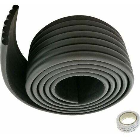 Rouleau en mousse universel 200 cm x 80 mm x 8 mm d'épaisseur Protection de sécurité en mousse antichoc pour kits bébé/enfants. Protection contre les chocs à usage général, souple et flexible, noir, n (1/4)