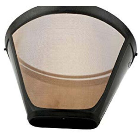 1 Pièces Filtre Cafe Reutilisable, Filtre Permanent, Filtre Universel Cafetiere, 100 Mailles Filtre à Café, Acier Inoxydable 304, avec Poignée, pour Plupart Des Cafetières (Doré) (1/5)