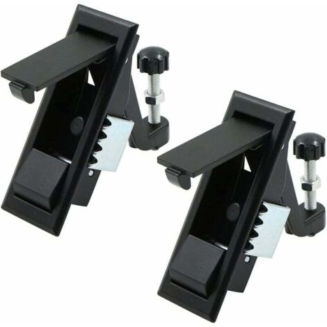 Serrure Porte D'Armoire Bouton Poussoir - Plat Armoire Meubles PoignéE Meuble Tiroirs Verrouillables Tiroir Camping Caravane Camping-Car Yacht Navire Bateau Noir 2 PièCes,