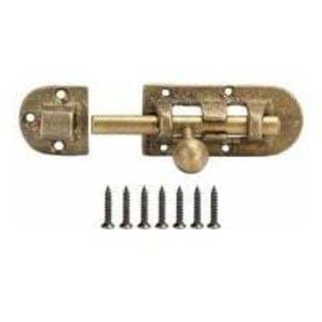 Loquet de porte en laiton Vintage boulons de fenêtre de porte ancienne boucle coulissante serrure de quincaillerie raccords pour porte, portes en bois (1/5)