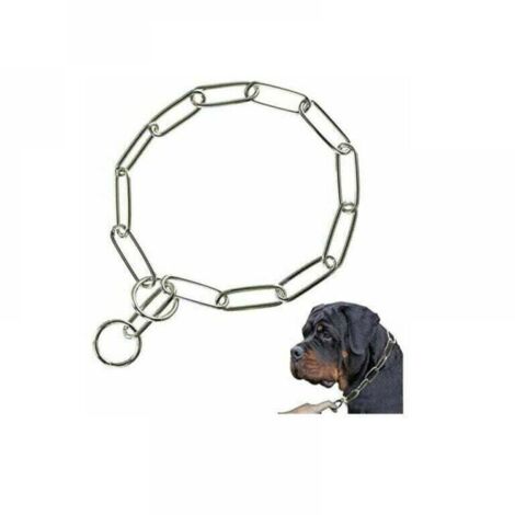 3.0mmX50cm Colliers Étrangls Collier de Dressage pour Chien Colliers Classiques Réglable en Acier Solide Chaîne Collier en Chaîne Grosses pour Chien
