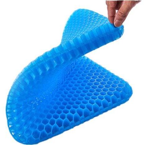 Coussin de chaise, gel respirant, coussin anti - escarres, soulagement orthopédique de la pression avec housse antidérapante, pour voiture / bureau / maison / fauteuil roulant, 24 17 3cm