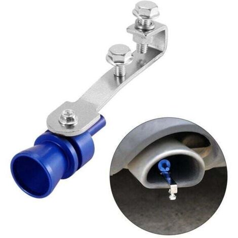 1pc Simulateur de son universel Tuyau d'échappement de voiture Turbo Sifflet Voiture Turbo Silencieux Pièces d'auto (Bleu, L) (1/5)