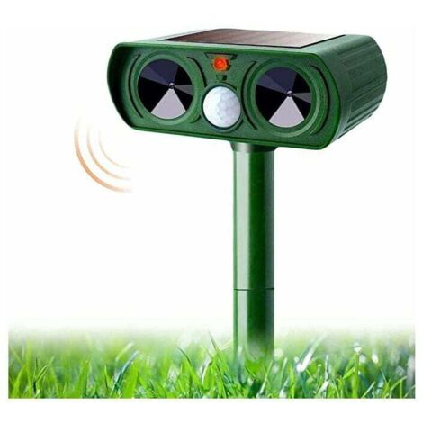 Répulsif Chat Exterieur 1 PC, Ultrasons et Lecteur Flash, Chargement Solaire, Prévenir Chiens Souris Pigeon pour Pépinière de Jardin (1/5)
