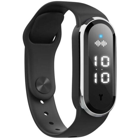 1pcs noir intelligent anti - insectes bracelet, montre électronique ultrasonique anti - moustique montre pour les personnes âgées, les enfants, les adultes et les femmes enceintes (1/5)