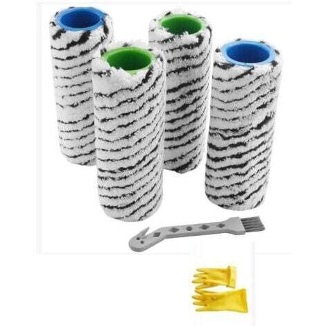4 pcs Pierre Rouleau Brosse Pour Karcher Fc7 Fc7 Premium Fc5 Fc5 Premium + Gants (1/3)