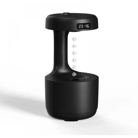 (noir)800 ml Top Fill humidificateur d'air, brume fraîche, humidificateur à brume chaude avec indicateur de temps, anti-gravité retour des gouttes d'eau, humidificateur pour chambre à coucher, chambre (1/5)