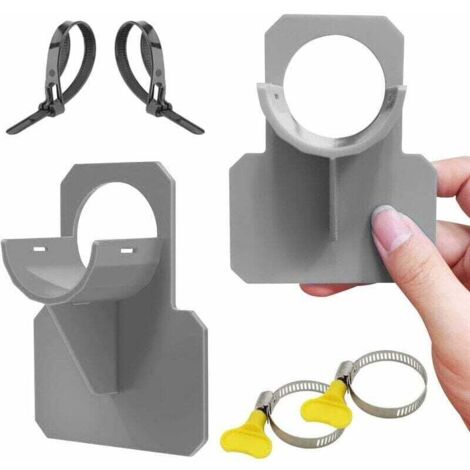 Lot de 2 supports de tuyau pour piscine - Accessoires de tuyau de piscine avec anti-perforation, anti-déchirure, anti-traction (30-37 mm) (1/5)